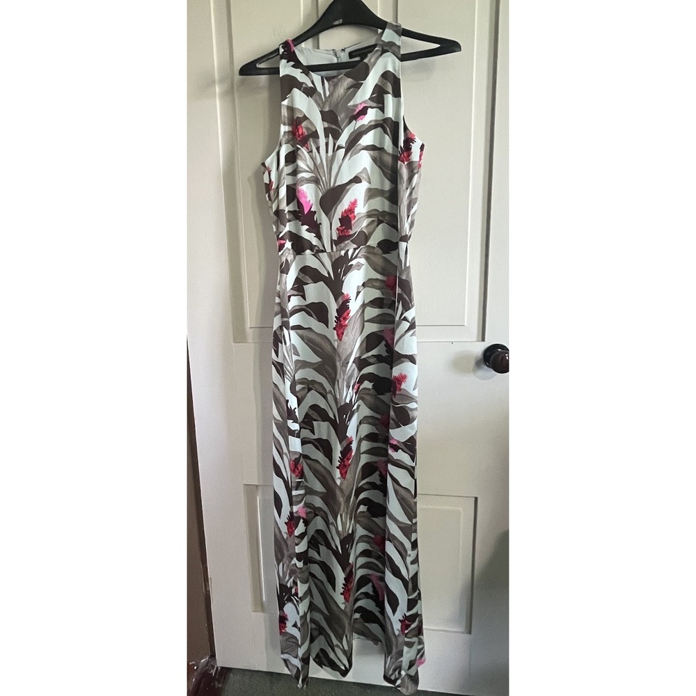NEW BANANA REPUBLIC BOLD FLORAL MAXI DRESS Size 2 Tall